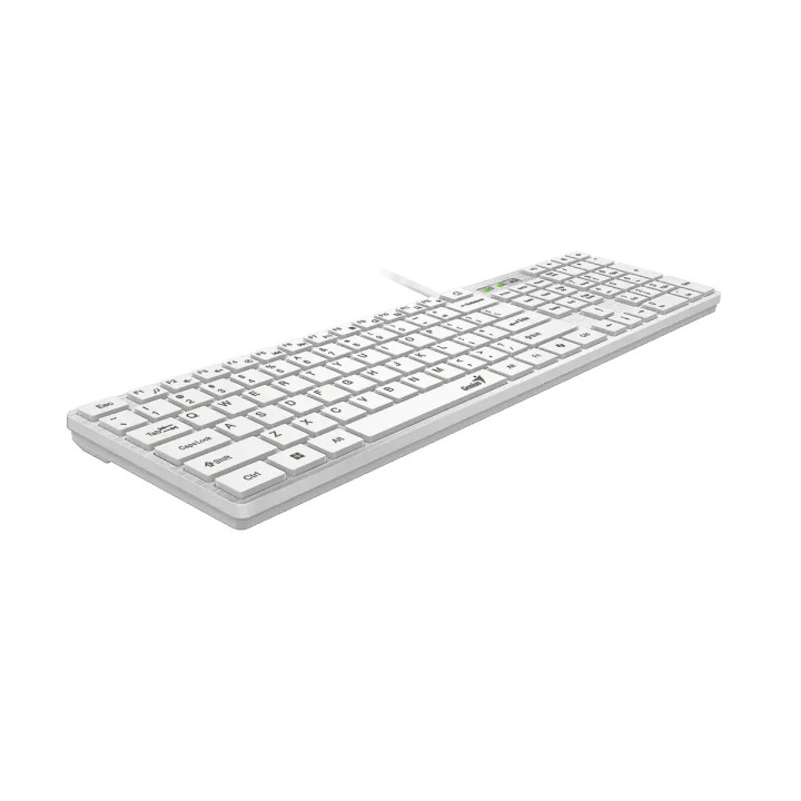 Геймърска клавиатура Genius клавиатура Slim Keyboard SlimStar 126 White - Copilot, Low profile Chocolate - GENIUS-SlimStar-126-US-WH