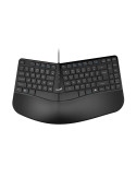 Геймърска клавиатура Genius клавиатура Ergonomic Keyboard Ergo KB-700 Black - Copilot, Split Wave Design, Palm Rest - GENIUS-Ergo-KB-700