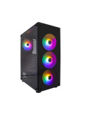 Геймърски компютър ION Fire Dancing V3-B RGB Black , ATX, с включени 4бр RGB вентилатора, с процесор AMD Ryzen 5 8500G(6C/12T ), RAM памет 16GB DDR5 5600MHz , SSD диск 1TB PCIe 4.0 NVMe, 6000 MB/s / 4000 MB/s 