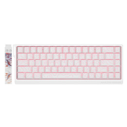 Професионална геймърска механична клавиатура Madlions MAD 68 HE Flagship V2 - 8K, Magnetic Amber Pro Switches - White - MAD-68-HE-V2-FS-MS-WH