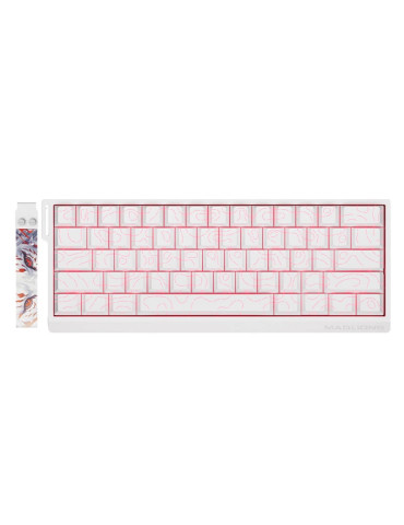 Професионална геймърска механична клавиатура Madlions MAD 60 HE Flagship V2 - 8K, Magnetic Amber Pro Switches - White - MAD-60-HE-V2-FS-MS-WH
