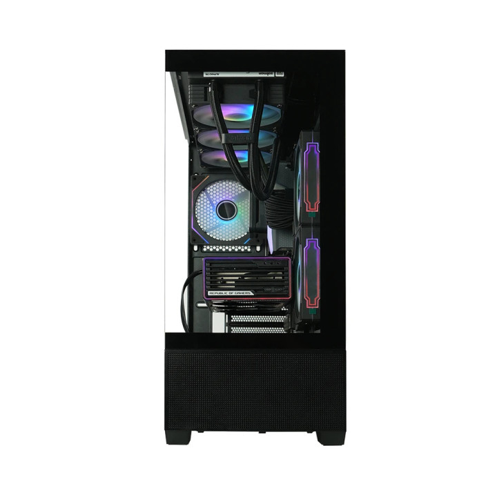 Кутия за компютър Zalman Chronix BLACK, ATX, 3 x 120 mm A-RGB, USB-C, Tempered Glass - ZM-CHRONIX-BLACK