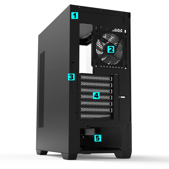 Кутия за компютър Zalman Chronix BLACK, ATX, 3 x 120 mm A-RGB, USB-C, Tempered Glass - ZM-CHRONIX-BLACK