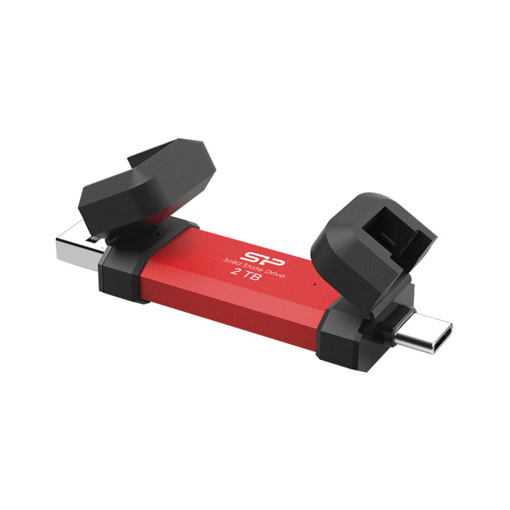 Външен SSD диск Silicon Power 2TB DS72 Red - SP002TBUC3S72VPR