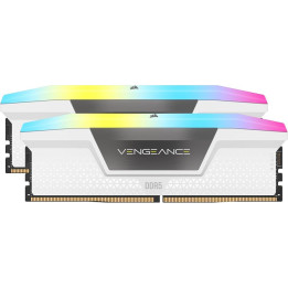 RAM памет Corsair 32GB(2x16GB) DDR5 6000MHz Vengeance RGB, CL30-36-36-76 1.40V Intel XMP & AMD EXPO, White - CMH32GX5M2B6000Z30W