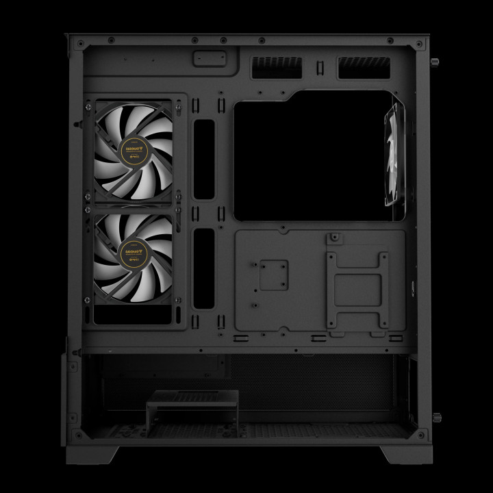 Кутия за компютър Gamdias AURA GC12 ARGB BLACK, mATX, 6 x 120 mm A-RGB, USB-C, Tempered Glass - GAMDIAS-AURA-GC12-ARGB-BK