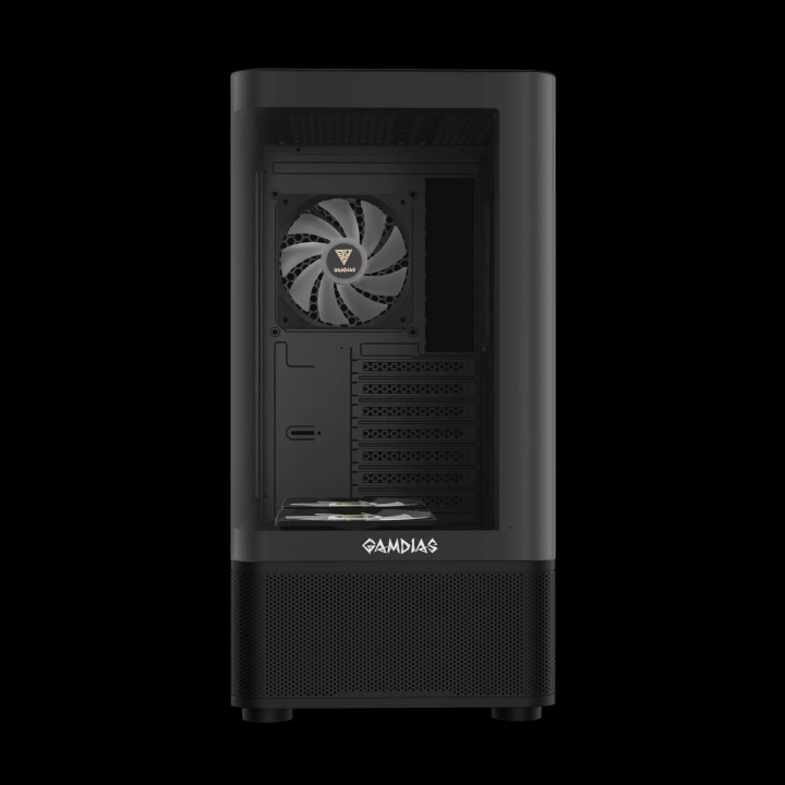 Кутия за компютър Gamdias ATLAS E2, ATX, 3 x 120 mm A-RGB, Digital Display, Curved Glass - GAMDIAS-ATLAS-E2-CG