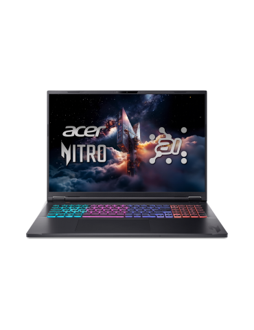 Лаптоп Acer Nitro 18, AMD Ryzen AI 9 365, 18" WUXGA (1920x1200) 165Hz IPS, 32GB RAM, 1TB SSD, GeForce RTX 5060 8GB GDDR7 - AN18-61-R14D