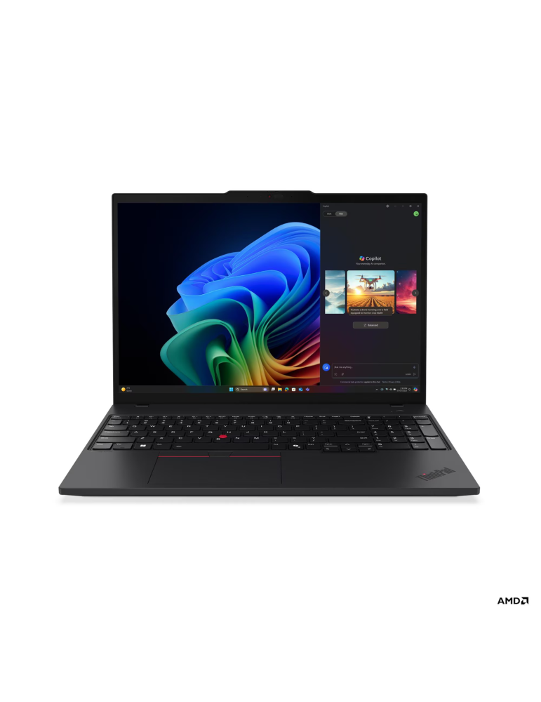 Лаптоп Lenovo ThinkPad T16 Gen 4, AMD Ryzen AI 7 PRO 350, 16" WUXGA (1920x1200) IPS, 32GB RAM, 512GB SSD, Radeon 880M - 21QN001RBM