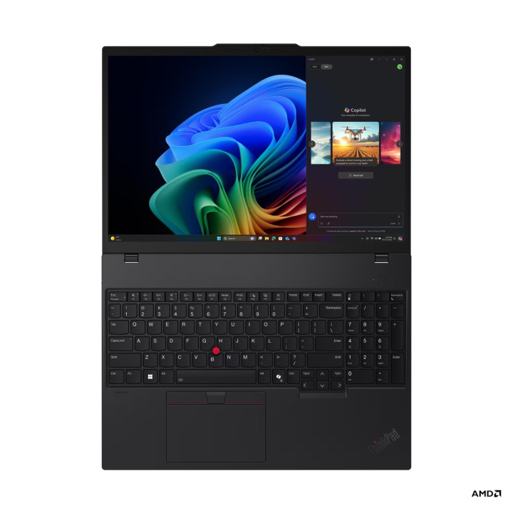 Лаптоп Lenovo ThinkPad T16 Gen 4, AMD Ryzen AI 7 PRO 350, 16" WUXGA (1920x1200) IPS, 32GB RAM, 512GB SSD, Radeon 880M - 21QN001RBM