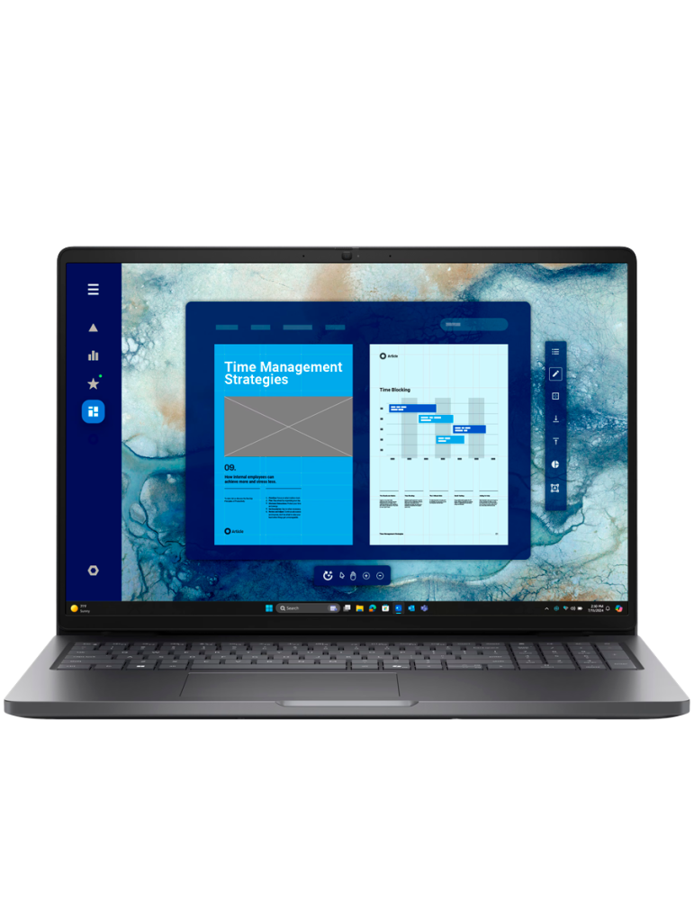 Лаптоп Dell Pro 16, AMD Ryzen 5 220, 16.0" WUXGA (1920x1200), 8GB RAM, 512GB SSD, AMD Radeon 740M, Win 11 Pro - BTO504_PC16255_EMEA_WIN