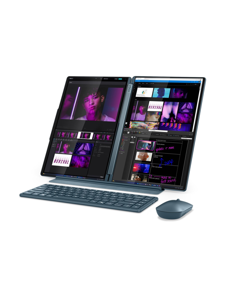 Лаптоп Lenovo Yoga Book 9 14, Intel Core Ultra 7 255H, 14" 2.8K (2880x1800) 120Hz OLED, 32GB RAM, 1TB SSD, Win 11 Home - 83KJ0019RM