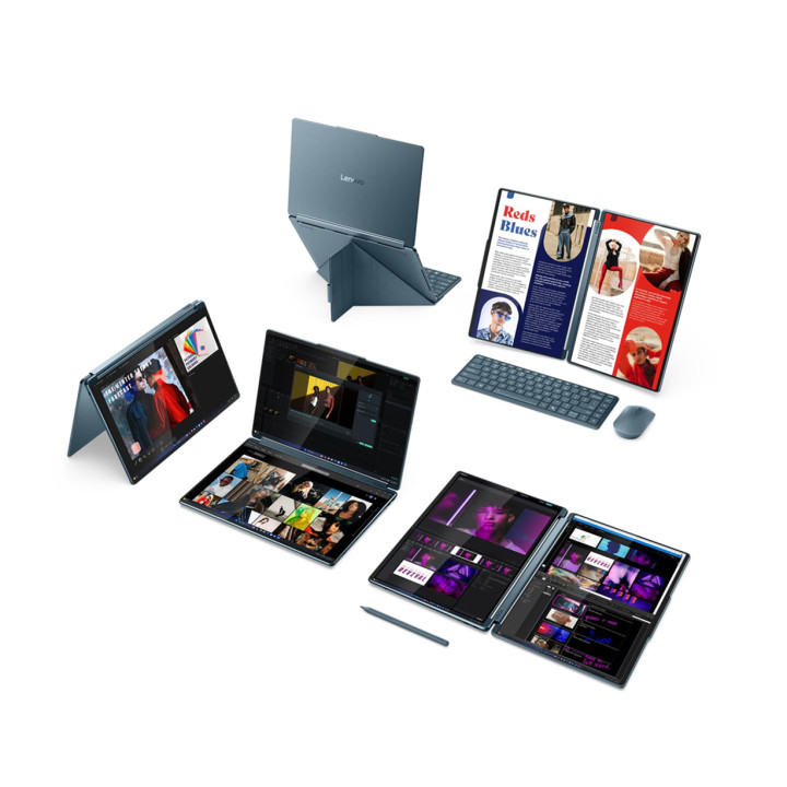 Лаптоп Lenovo Yoga Book 9 14, Intel Core Ultra 7 255H, 14" 2.8K (2880x1800) 120Hz OLED, 32GB RAM, 1TB SSD, Win 11 Home - 83KJ0019RM
