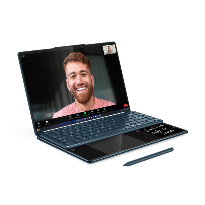 Лаптоп Lenovo Yoga Book 9 14, Intel Core Ultra 7 255H, 14" 2.8K (2880x1800) 120Hz OLED, 32GB RAM, 1TB SSD, Win 11 Home - 83KJ0019RM