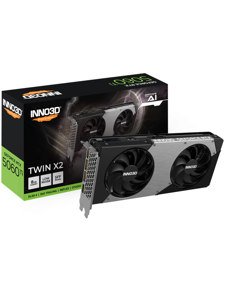 Видео карта Inno3D Nvidia GeForce RTX 5060 Ti 8GB TWIN X2 8GB TWIN X2 OC - N506T2-08D7X-193075N