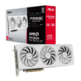 Видео карта Asus Prime RX 9070XT 16GB GDDR6 OC White,  256bit - 90YV0L75-M0NA00