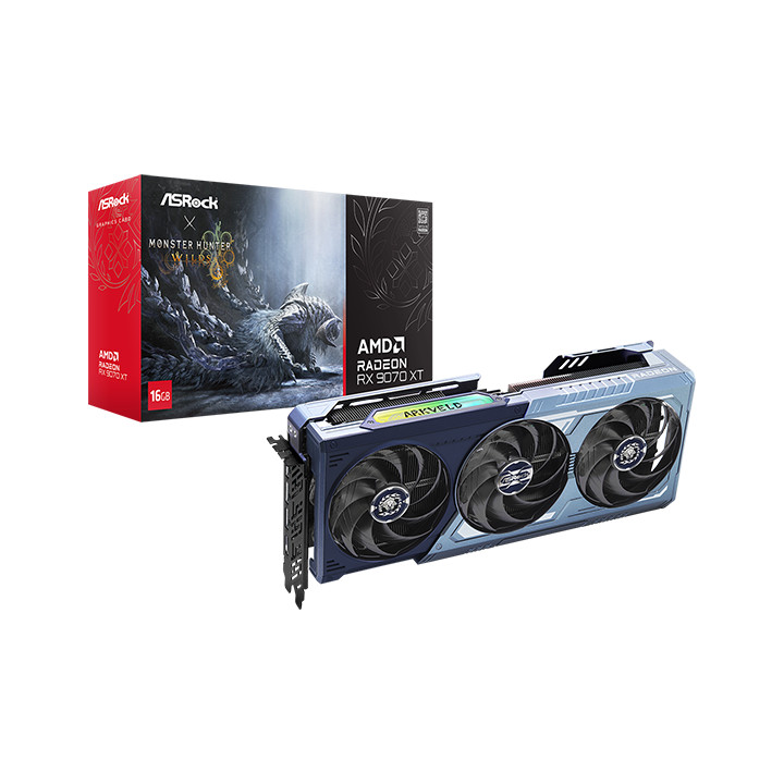 Видео карта AsRock AMD Radeon RX 9070 XT Monster Hunter 16GB GDDR6 256bit - 90-GA6FZZ-00UANZ