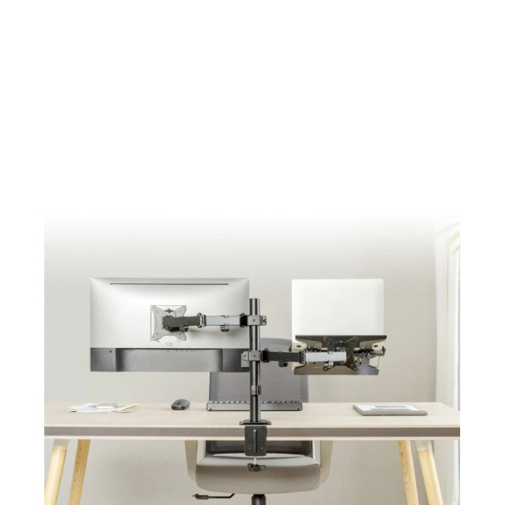 Стойка за монитор с лаптоп стойка Gembird Monitor Mount with Laptop holder - MA-DA-03