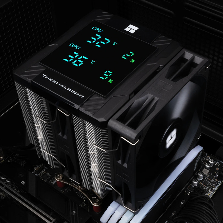 Охладител за процесор Thermalright Peerless Assassin 120 Digital Black, Dual-Tower,LGA1851/AM5 - PEERLESS-ASSASSIN-120-D-BK