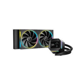 Водно охлаждане за процесор DeepCool LM240, 2.4 inch IPS Display, Addressable RGB - R-LM240-BKDMMC-1