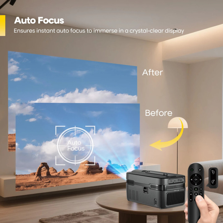 Преносим мултимедиен проектор MagCubic Portable Multimedia Projector HY450C - 8K, Android 11, Wi-Fi 6, Bluetooth 5.4 - MAGCUBIC-HY450C