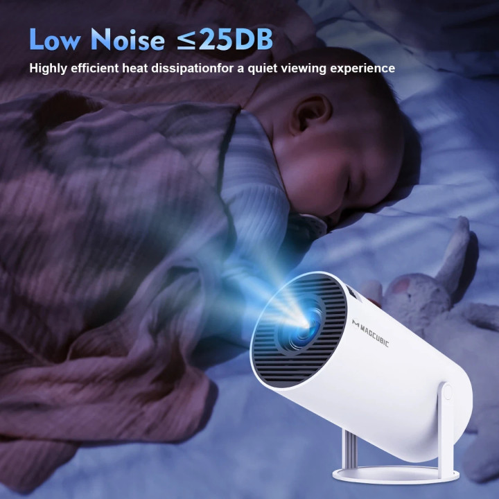 Преносим мултимедиен проектор MagCubic Portable Multimedia Projector HY300 Pro - 4K, Android 11, Wi-Fi, Bluetooth 5.0 - MAGCUBIC-HY300-PRO
