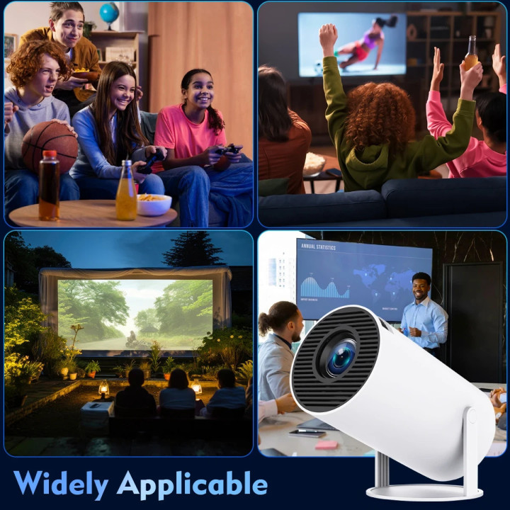 Преносим мултимедиен проектор MagCubic Portable Multimedia Projector HY300 Pro - 4K, Android 11, Wi-Fi, Bluetooth 5.0 - MAGCUBIC-HY300-PRO