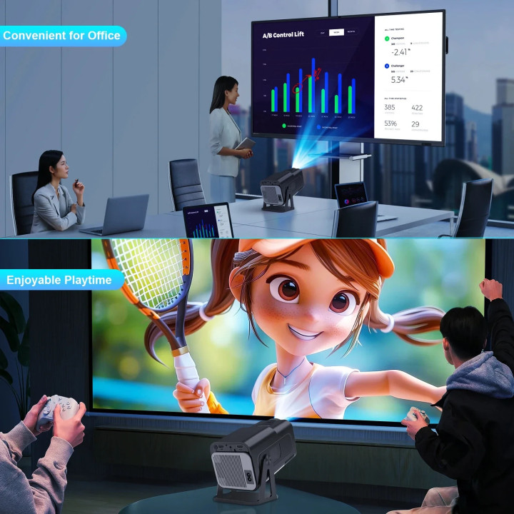 Преносим мултимедиен проектор MagCubic Portable Multimedia Projector HY320NTV - 4K, Android 13, Wi-Fi, Bluetooth 5.2 - MAGCUBIC-HY320NTV
