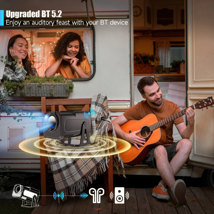 Преносим мултимедиен проектор MagCubic Portable Multimedia Projector HY320NTV - 4K, Android 13, Wi-Fi, Bluetooth 5.2 - MAGCUBIC-HY320NTV