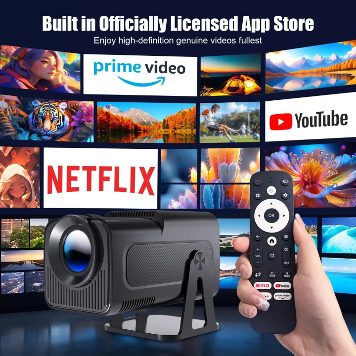 Преносим мултимедиен проектор MagCubic Portable Multimedia Projector HY320NTV - 4K, Android 13, Wi-Fi, Bluetooth 5.2 - MAGCUBIC-HY320NTV