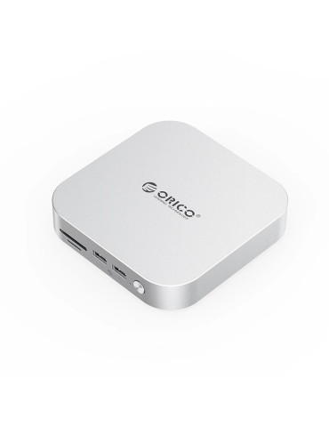 Докинг станция Orico SSD Docking station MiniLink M49P-EU-SV M.2 NVMe - USB-C(10Gbps) x 1, USB3.2 x 2, USB2.0 x 2, M.2 x 1, Audio, SD/TF 4.0 - ORICO-M49P-EU-SV-BP