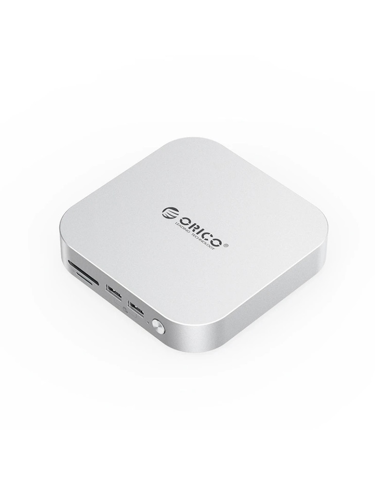 Докинг станция Orico SSD Docking station MiniLink M49P-EU-SV M.2 NVMe - USB-C(10Gbps) x 1, USB3.2 x 2, USB2.0 x 2, M.2 x 1, Audio, SD/TF 4.0 - ORICO-M49P-EU-SV-BP