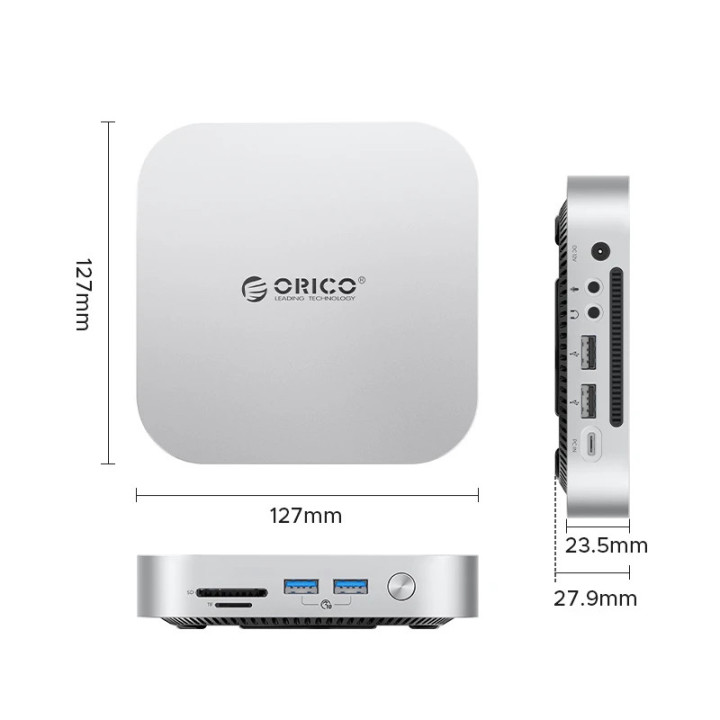 Докинг станция Orico SSD Docking station MiniLink M49P-EU-SV M.2 NVMe - USB-C(10Gbps) x 1, USB3.2 x 2, USB2.0 x 2, M.2 x 1, Audio, SD/TF 4.0 - ORICO-M49P-EU-SV-BP