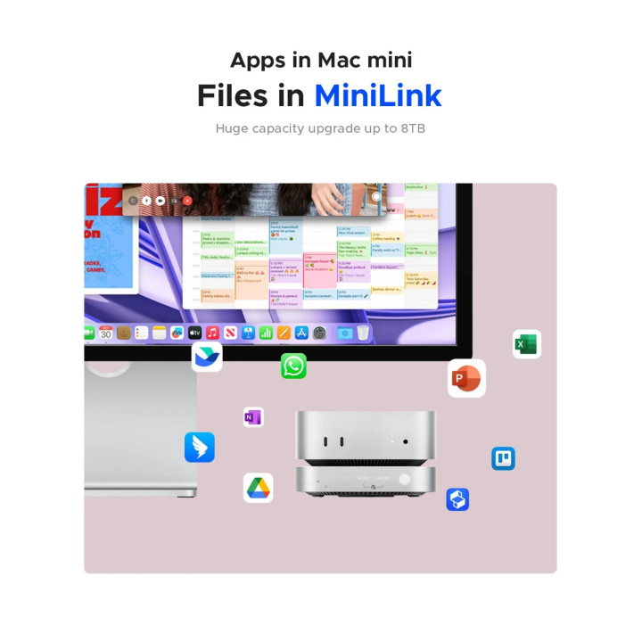 Докинг станция Orico SSD Docking station MiniLink M49P-EU-SV M.2 NVMe - USB-C(10Gbps) x 1, USB3.2 x 2, USB2.0 x 2, M.2 x 1, Audio, SD/TF 4.0 - ORICO-M49P-EU-SV-BP