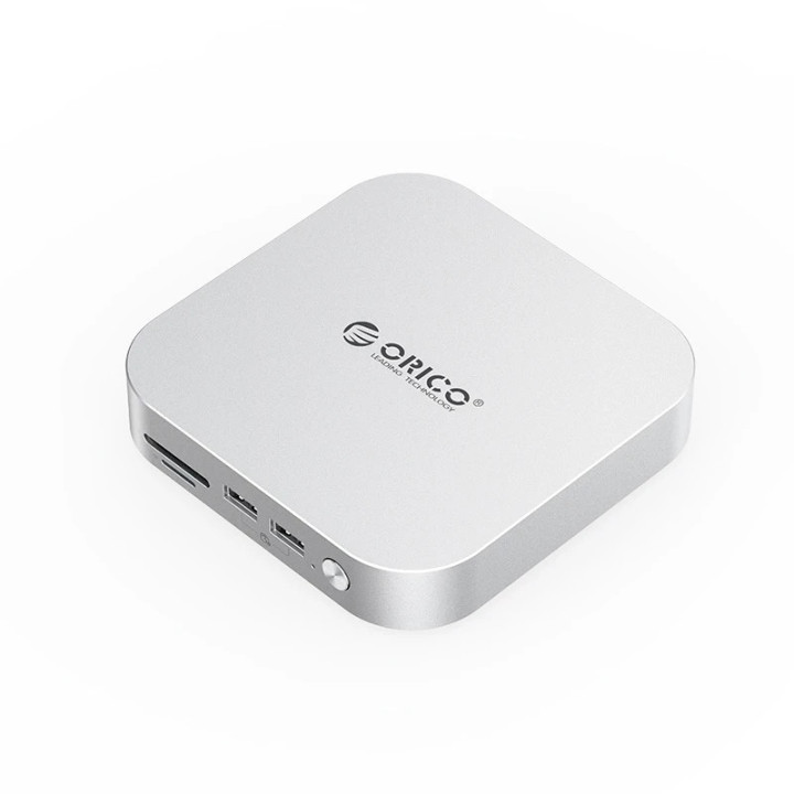 Докинг станция Orico SSD Docking station MiniLink M47P-EU-SV M.2 NVMe - USB4(40Gbps) x 1, USB3.2(10Gbps) x 3, M.2 SSD x 2, SD/TF 4.0  - ORICO-M47P-EU-SV-BP