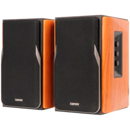 Bluetooth колони Edifier R1380DB 2.0 Bookshelf Speakers, BT V5.1, Optical, Coaxial, RCA, 1-inch Tweeters, 4-inch Drivers, 42W (RMS), Control Knobs and Remote Control, Brown - R1380DB-BR