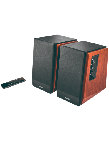 Bluetooth колони Edifier R1700BTs .0 Bookshelf Speakers, BT V5.1, RCA, 0.75-inch Tweeters, 4-inch Drivers, Sub-Out, 66W (RMS), Control Knobs and Remote Control, Brown - R1700BTS-BR