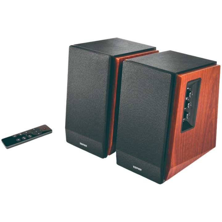 Bluetooth колони Edifier R1700BTs .0 Bookshelf Speakers, BT V5.1, RCA, 0.75-inch Tweeters, 4-inch Drivers, Sub-Out, 66W (RMS), Control Knobs and Remote Control, Brown - R1700BTS-BR