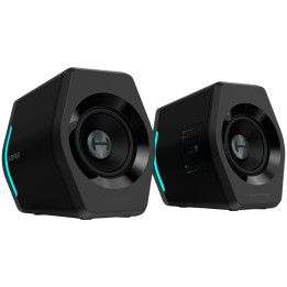 Bluetooth колони Edifier G2000 2.0 Audio System, BT V5.1, USB, AUX, 2.75-inch Drivers, RGB Lighting, 16W (RMS), Black - G2000-BL