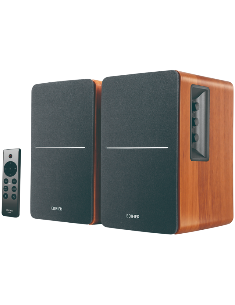 Bluetooth колони Edifier R1280DBs 2.0 Bookshelf Speakers, BT V5.1, Optical, Coaxial, RCA, 0.5-inch Tweeters, 4-inch Drivers, Sub-Out, 42W (RMS), Control Knobs and Remote Control, Black - R1280DBS-BR
