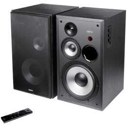 Bluetooth колони Edifier R2850DB 2.0 Bookshelf Speakers, BT V5.1, Optical, Coaxial, RCA, 0.75-inch Tweeters, 4.5-inch Drivers, 8-inch Woofers, Sub-Out, 150W (RMS), Control Knobs and Remote Control, Black - R2850DB-BL