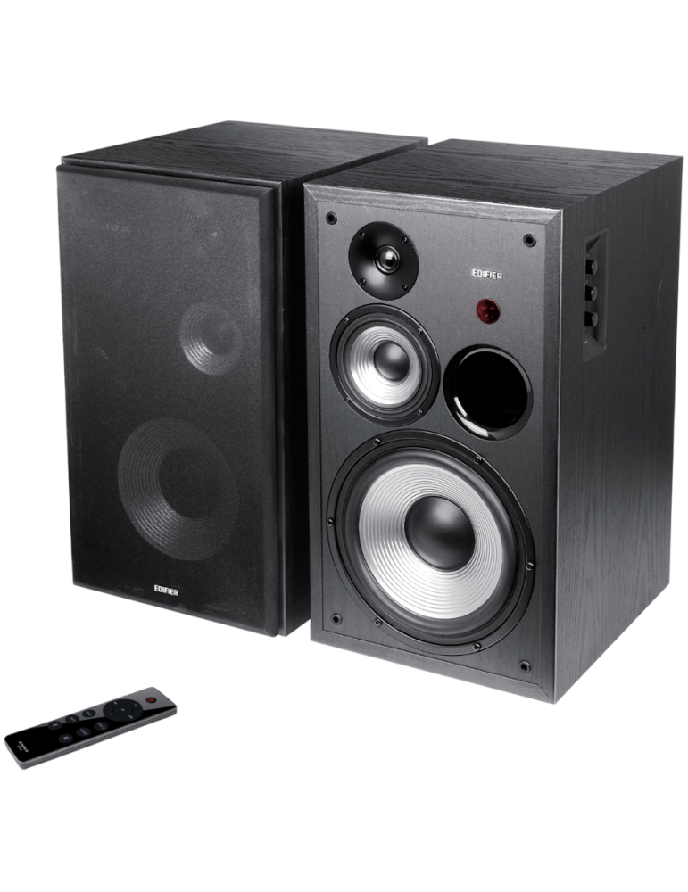 Bluetooth колони Edifier R2850DB 2.0 Bookshelf Speakers, BT V5.1, Optical, Coaxial, RCA, 0.75-inch Tweeters, 4.5-inch Drivers, 8-inch Woofers, Sub-Out, 150W (RMS), Control Knobs and Remote Control, Black - R2850DB-BL