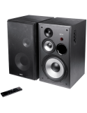 Bluetooth колони Edifier R2850DB 2.0 Bookshelf Speakers, BT V5.1, Optical, Coaxial, RCA, 0.75-inch Tweeters, 4.5-inch Drivers, 8-inch Woofers, Sub-Out, 150W (RMS), Control Knobs and Remote Control, Black - R2850DB-BL