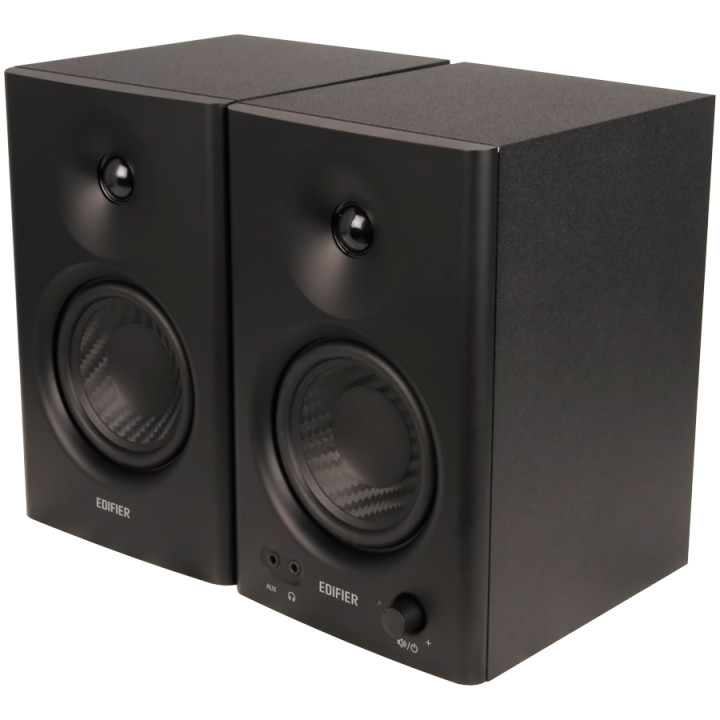 Колонка Edifier MR4 Active Studio Monitors, RCA, AUX, TRS, 1-inch Tweeters, 4-inch Woofers, 42W (RMS), Control Knob, Black - MR4-BL