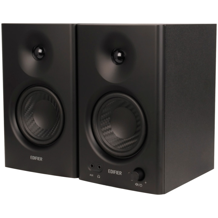 Колонка Edifier MR4 Active Studio Monitors, RCA, AUX, TRS, 1-inch Tweeters, 4-inch Woofers, 42W (RMS), Control Knob, Black - MR4-BL