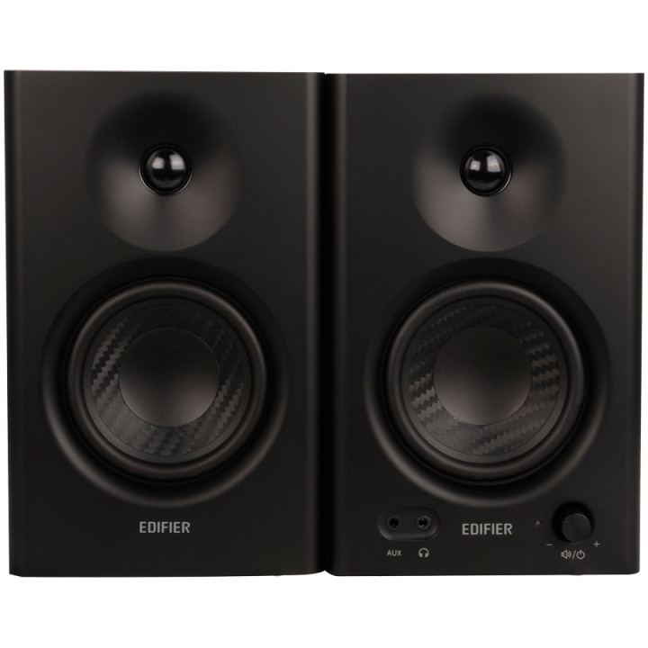 Колонка Edifier MR4 Active Studio Monitors, RCA, AUX, TRS, 1-inch Tweeters, 4-inch Woofers, 42W (RMS), Control Knob, Black - MR4-BL