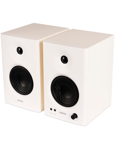 Колонка Edifier MR4 Active Studio Monitors, RCA, AUX, TRS, 1-inch Tweeters, 4-inch Woofers, 42W (RMS), Control Knob, White - MR4-WH