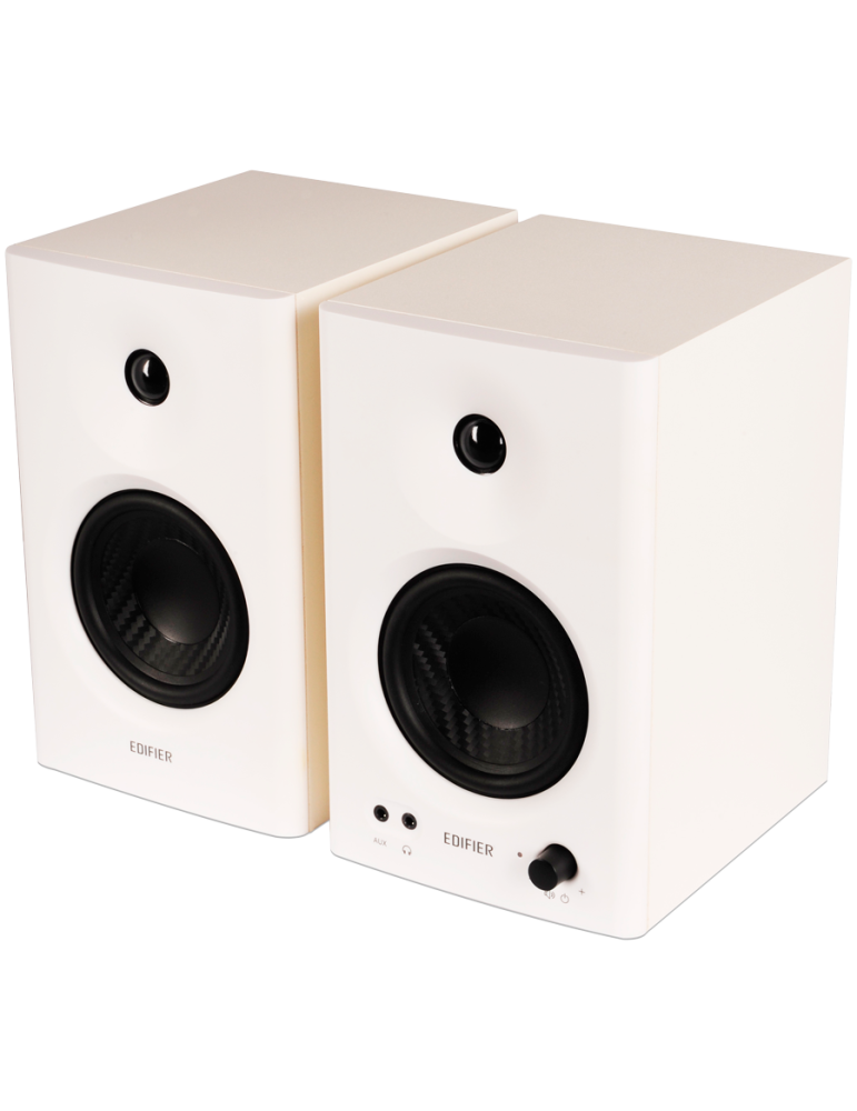 Колонка Edifier MR4 Active Studio Monitors, RCA, AUX, TRS, 1-inch Tweeters, 4-inch Woofers, 42W (RMS), Control Knob, White - MR4-WH