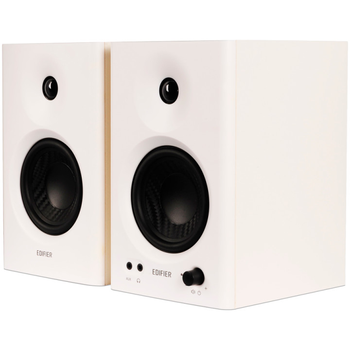 Колонка Edifier MR4 Active Studio Monitors, RCA, AUX, TRS, 1-inch Tweeters, 4-inch Woofers, 42W (RMS), Control Knob, White - MR4-WH