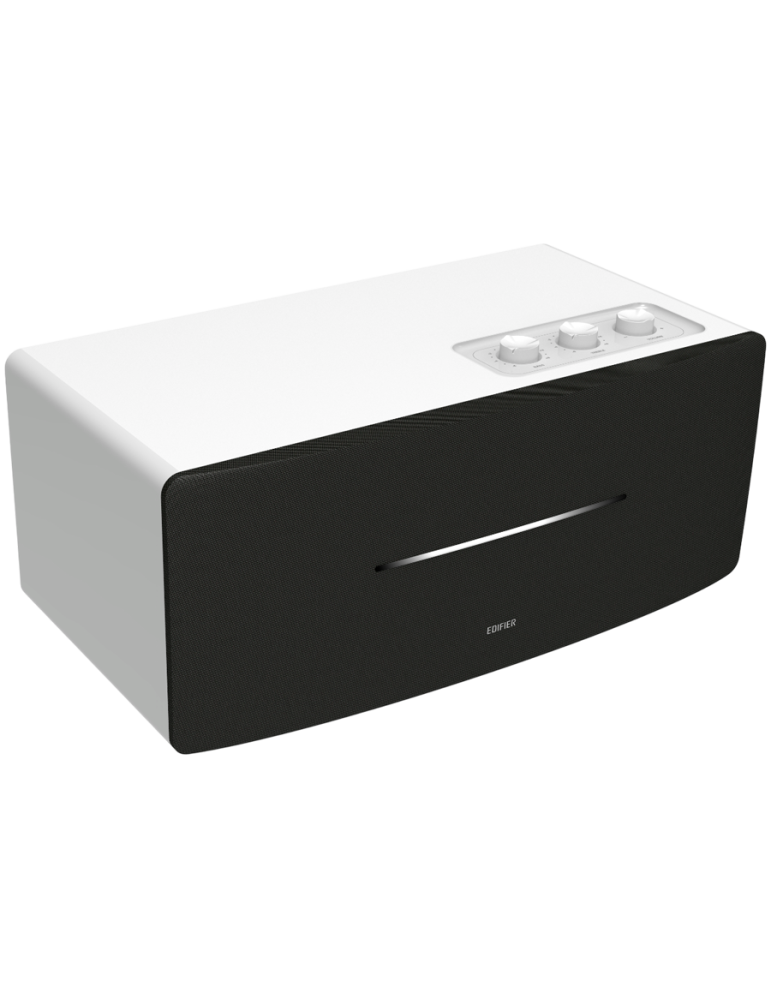 Колонка Edifier D12 2.0 Bluetooth Speaker, BT V5.0, RCA, AUX, 2x 4-inch Midrange Drivers, 2x 19mm Tweeters, Remote Control and Top-Mounted Controls, White - D12-WH
